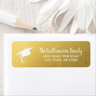 Adresse faite sur commande d'or chic élégant de