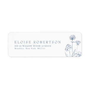 Adresse Fleur sauvage minimaliste simple