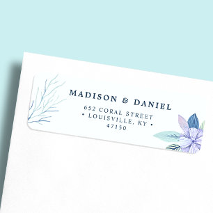Adresse Florale d'Hiver Rustique Bleu Marine Aquar