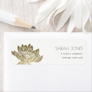 ADRESSE FLORALE GLAMOREUSE PALE OR BLANC LOTUS LOT