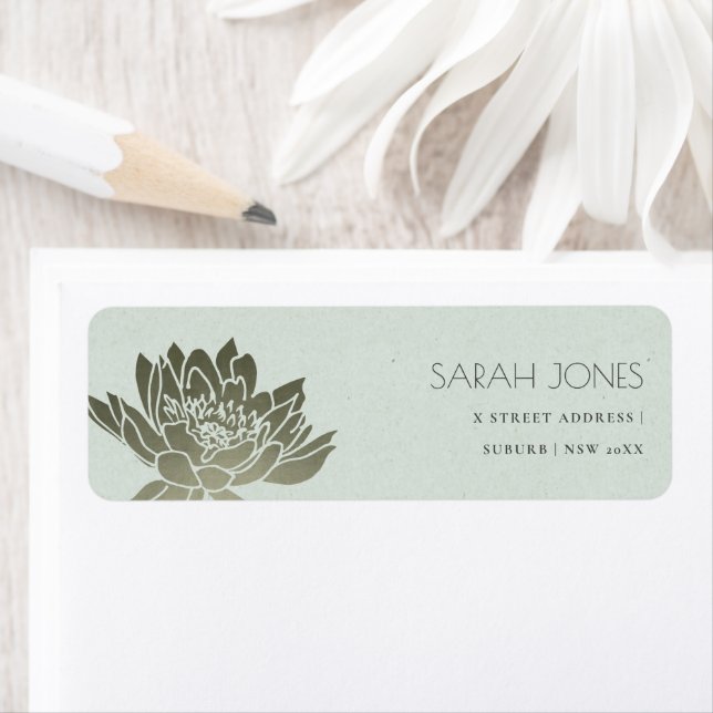 ADRESSE FLORALE LOTUS D'ARGENT BLEU PALE GLAMOREUX (En situation)
