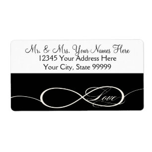 Adresse infinie de mariage d'amour de signe de