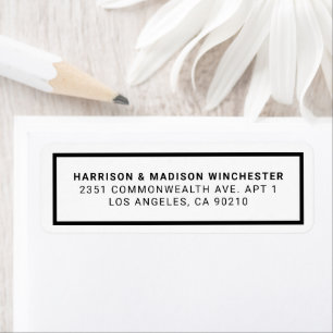 Adresse minimaliste moderne blanche noir