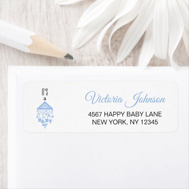 Adresse moderne Blue Baby Boy Douche pour bébé (En situation)