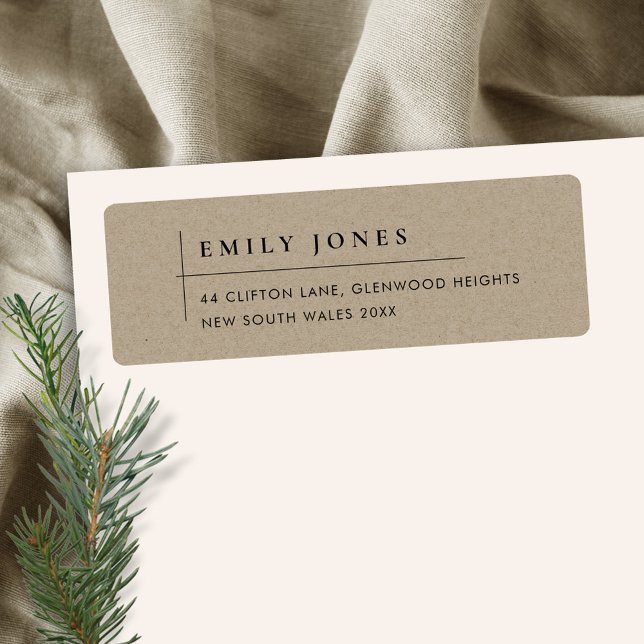 ADRESSE MODERNE MODERNE DE TYPOGRAPHIE DE KRAFT (Créateur téléchargé)