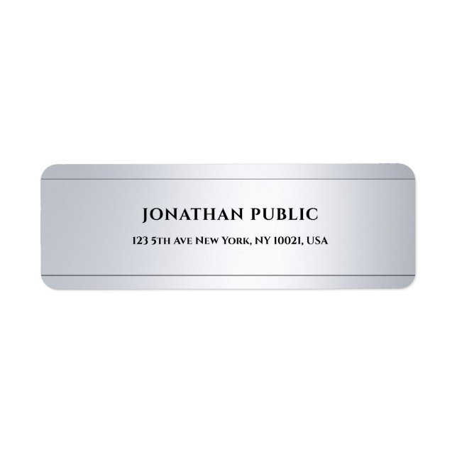 Adresse moderne professionnelle glamour Silver (Devant)