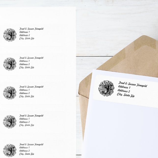 Adresse Monarchia "F" (Monarchia F Address Label)