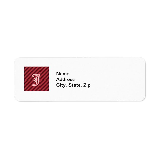 Adresse Monogram Black Red Diagonal Strips (Devant)