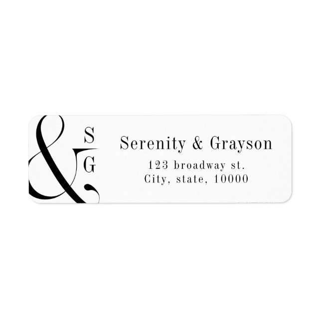 Adresse monographique minimaliste moderne (Devant)
