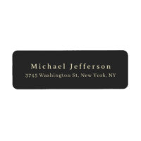 Adresse nominative minimaliste noir mat tendance