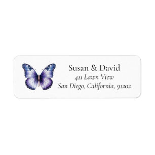Adresse papillon violet clair