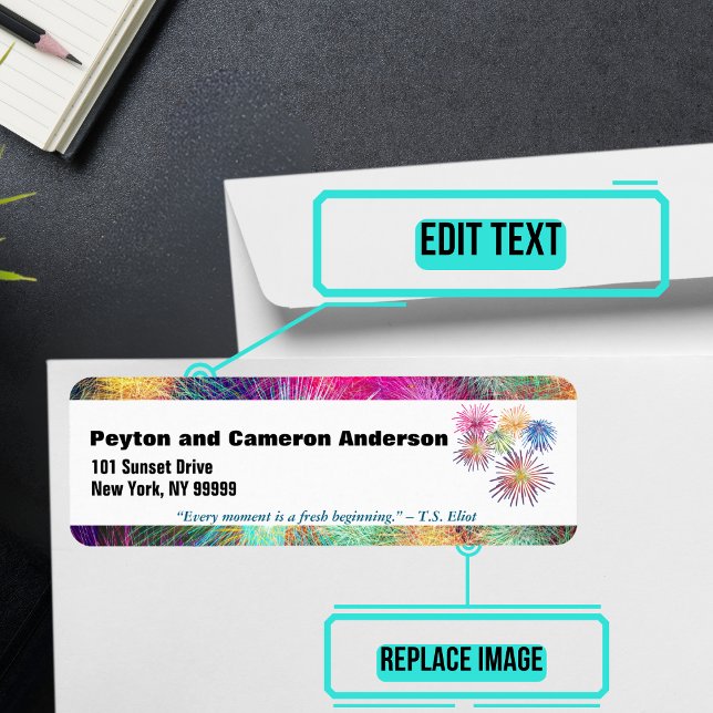 Adresse personnalisée à thème de janvier (Please enjoy our mailing labels. There is one for every month.)