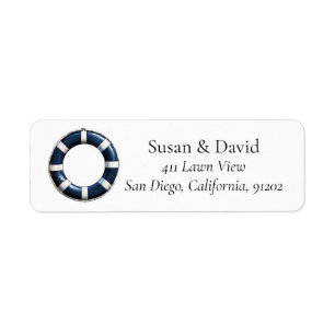 Adresse personnalisée de Lifebuoy nautique