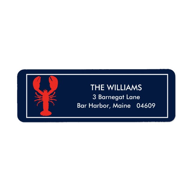Adresse personnalisée du homard du Maine (Devant)