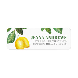 Adresse personnalisée par de saison de citron