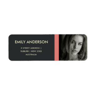 ADRESSE PHOTO PERSONNELLE ROSE ROUGE MODERNE NOIR