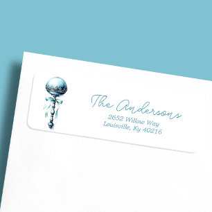 Adresse pour Baby Shower pour Garçon avec Hochet B