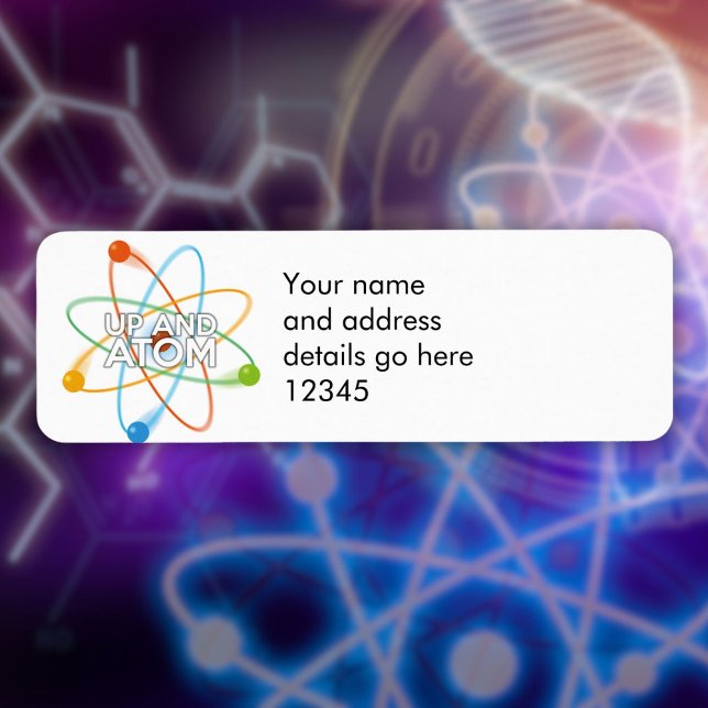 Adresse scientifique personnalisée UP AND ATOM (Personalized UP AND ATOM Science Address Label)
