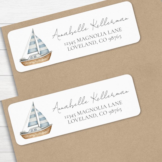 Adresse simple de retour nautique (Simple Nautical Return Address label)