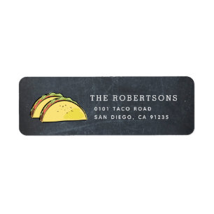 Adresse Taco Black Chalkboard