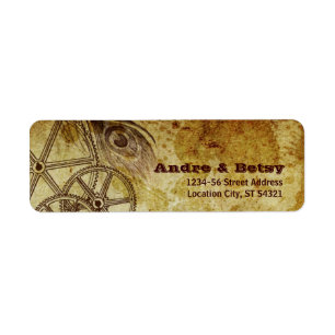 Adresse Victorian Steampunk (engrenages et plume)