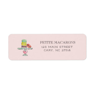 Adresses de retour rose Macarons mignons
