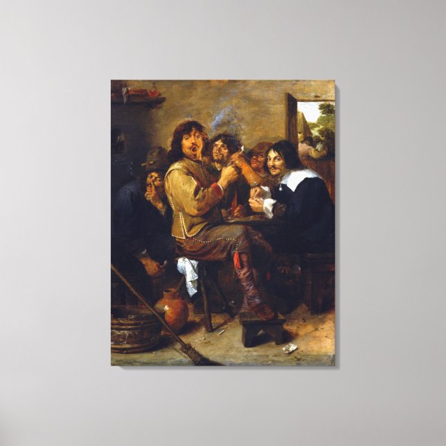 Adriaen Brouwer The Smokers Canvas Print (Front)