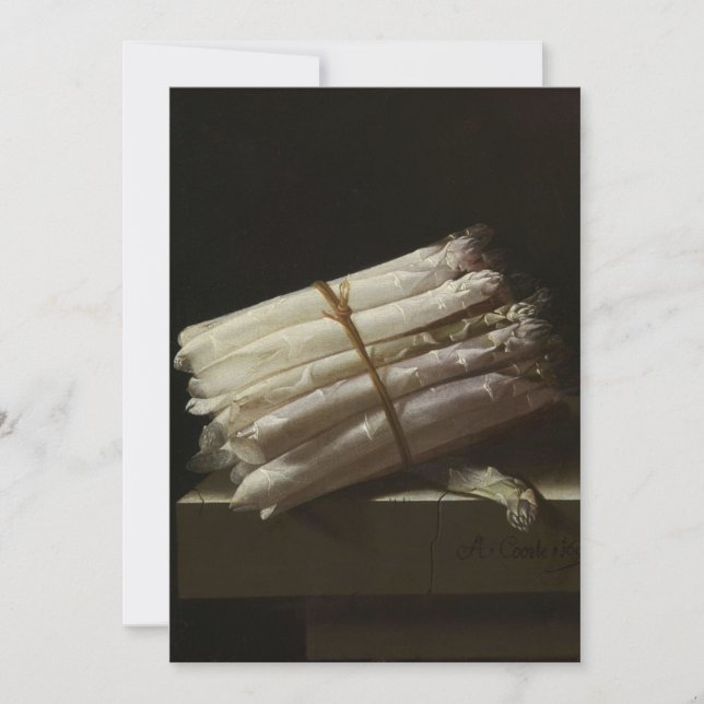 Adriaen Coorte - Still Life with Asparagus Invitation (Front)