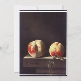 Adriaen Coorte - Two Peaches Invitation