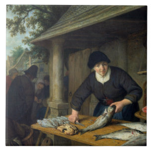 Adriaen van Ostade - The Fishwife Tile