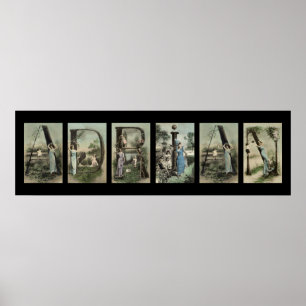 ADRIAN Alphabet Letter Name Art Poster