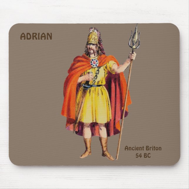 ADRIAN ~ Ancient Briton COSTUME ~ Personalized Mouse Pad (Front)