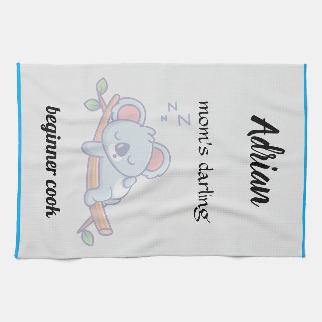 Adrian mom's darling beginner cook kitchen towel (Horizontal)