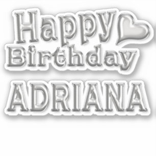 Adriana Happy Birthday Autocollant Sticker