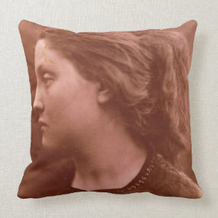 Adriana (sepia photo) throw pillow