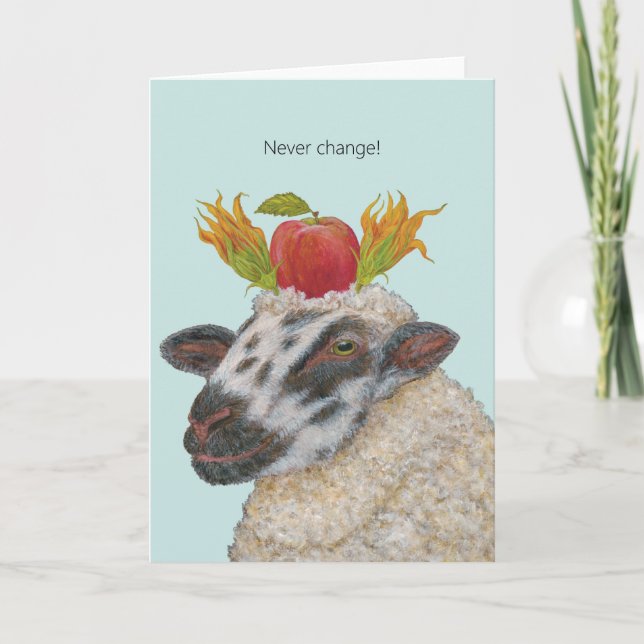 Adrianne the sheep card (Front)