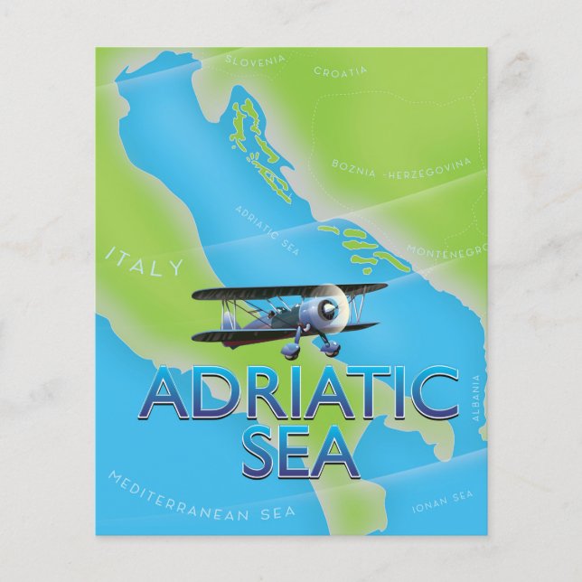 Adriatic Sea Flight map (Front)