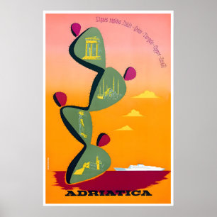 Adriatic Sea Print Greece Art Italy Travel Poster