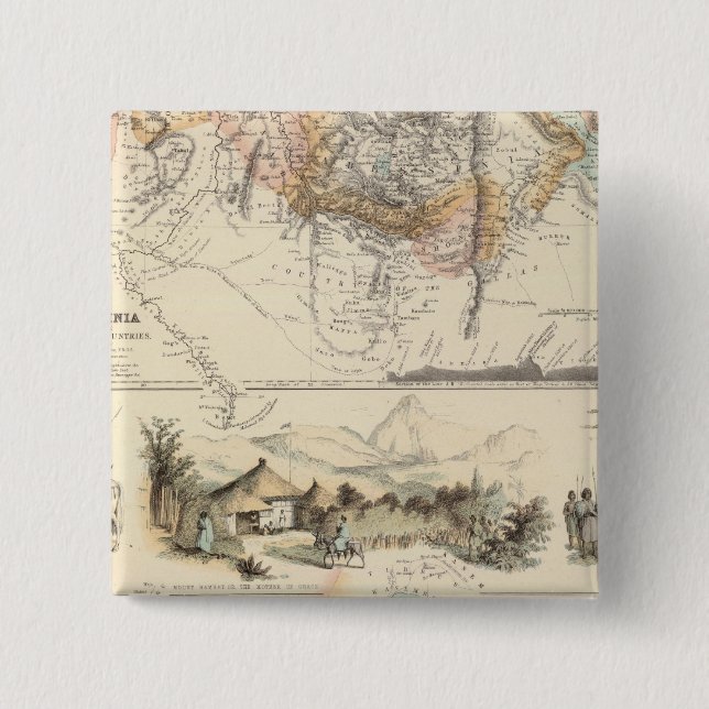 Adrica 2 Inch Square Button (Front)