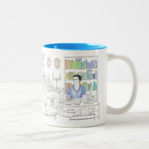 Adrien and Jake colouring book mug (with quote)