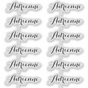Adrienne — Stickers Étiquettes de nom de script cu