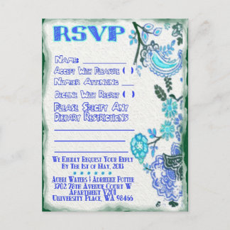 Adrienne's  RSVP Invitation Postcard