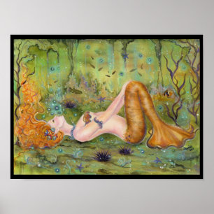 Adrift Mermaid Poster By Renee L.Lavoie