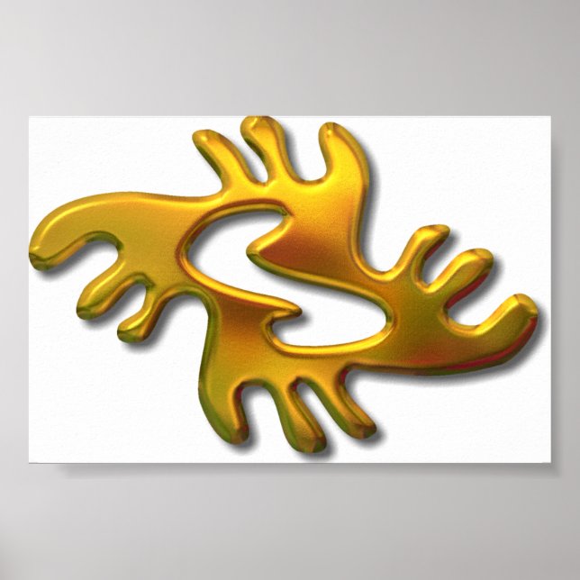 Adrinkra-peace-gold Poster (Front)