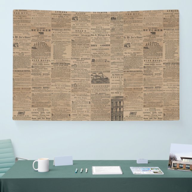 Ads of the Past, NY 1856 Banner (Tradeshow)