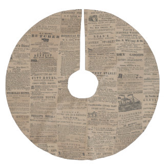 Ads of the Past, NY 1856 Brushed Polyester Tree Skirt