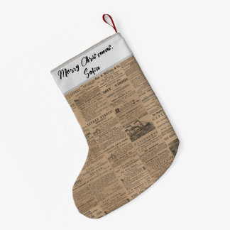 Ads of the Past, NY 1856 Small Christmas Stocking