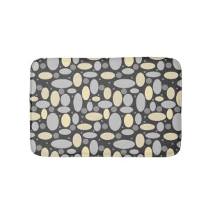 Adstract polkd dot corcles retro vintage print pat bath mat