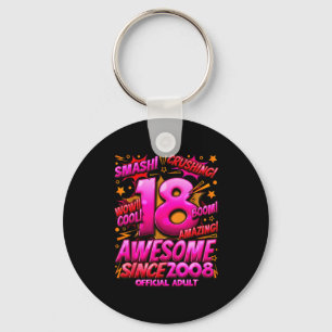 Adult 18 Year Old For Boys 18th Birthday Boy  Keychain