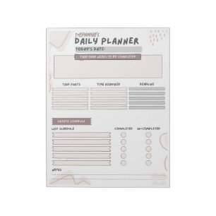 Adult ADD Organization Daily Planner Template Notepad